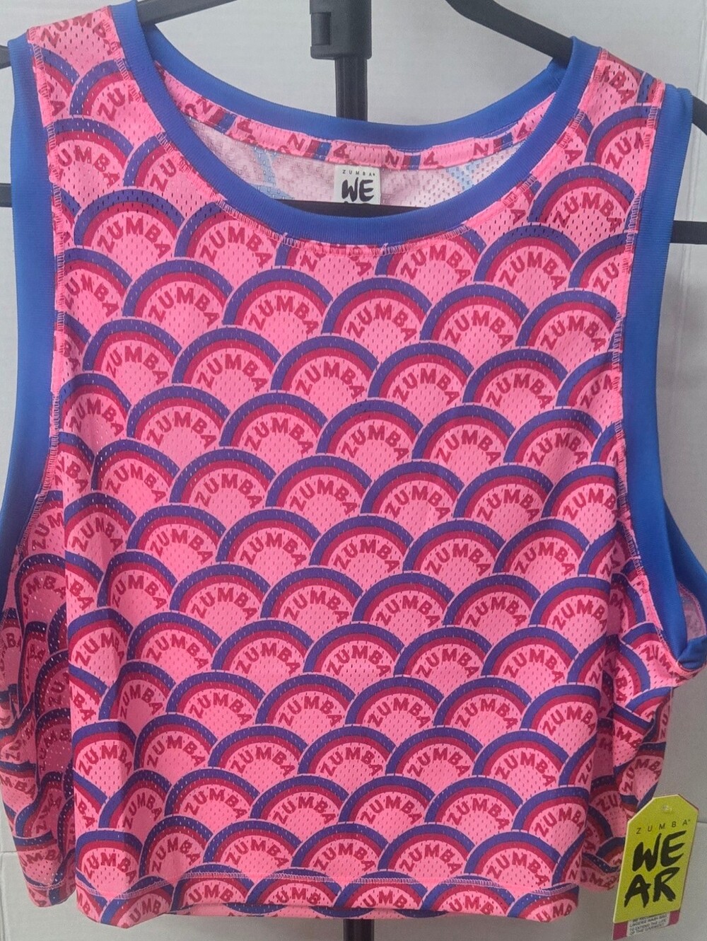 Zumba Wear NWT Retro Beat Crop Tank Mesh‎ Activewear Athleisure